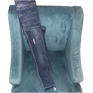 SPANX Distressed Ankle Skinny Jeans Small Petite Medium Wash E7